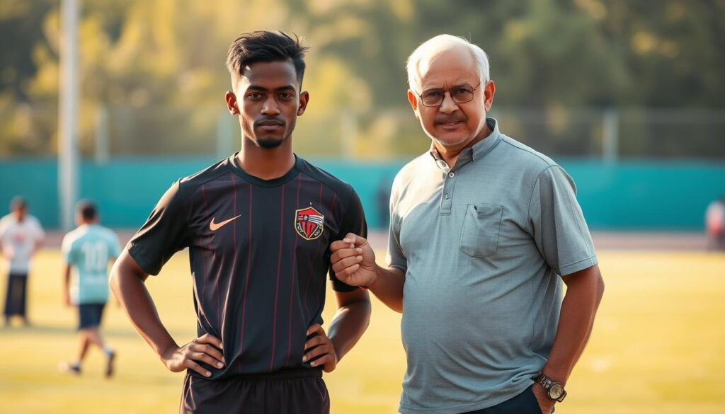 Abdou Harroui dengan pelatih Abdou Harroui dengan pelatih