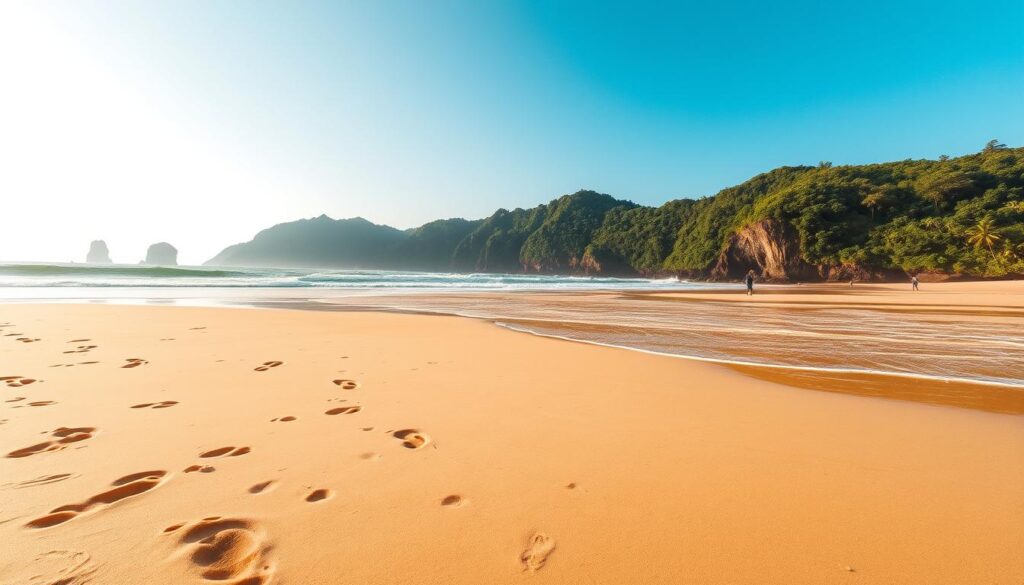 Foto Pantai Pasir Timbul
