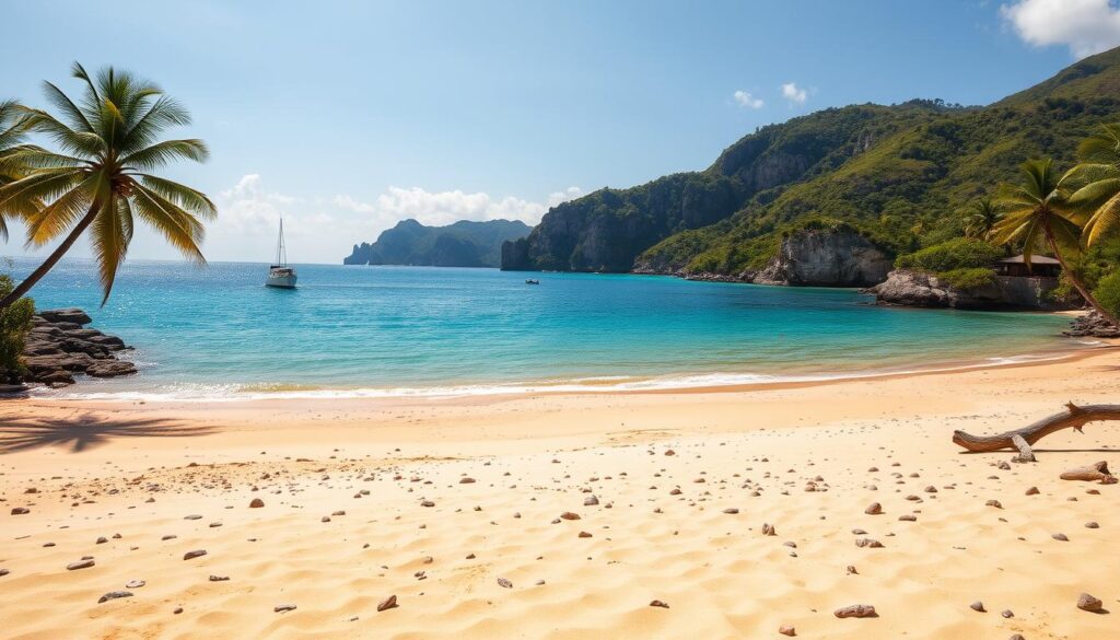 Pantai Tomini Bay pada musim kemarau Pantai Tomini Bay pada musim kemarau